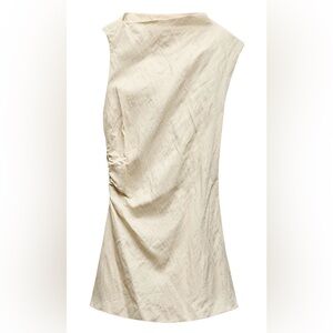 Zara Cream Abstract Dress